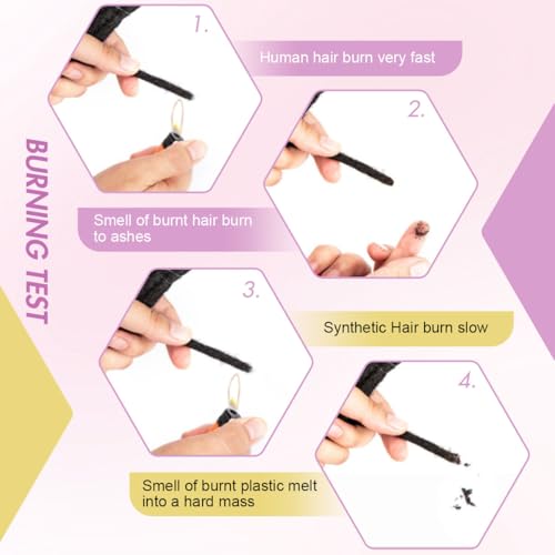 16 inch 50 Strands Loc Extensions Human Hair, 0.4cm Width 100% Human Hair Dreadlock Extensions for Men/Women, Can be Dyed Soft Dreads Extensions,Salt/Pepper