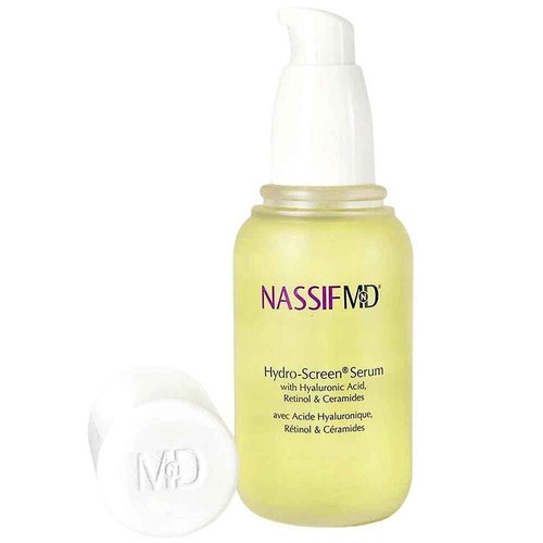 NassifMD Detox Pads & Hydro Screen Serum Bundle, Exfoliate & Hydrate, Glycolic Acid Pads & Retinol Serum, Face Exfoliating Pads & Ceramide Serum
