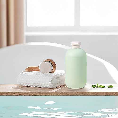 6.8oz Squeeze Bottles with Flip Cap, Refillable Plastic Travel Bottles for Creams, Lotion, Shampoo, Conditioner (2 Pcs)