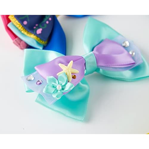 10pcs Princess Hair Bow Clips 4 Inch Women Girls Hair Accessories Party Gift Set