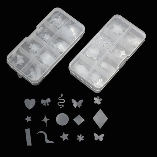 Dual Forms Pads for Polygel Clear Nail Extension Kit Silicone french tip nail stickers(2 boxes silicone sticker)