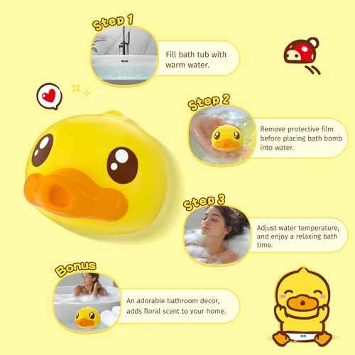 Halloween Bath Bombs for Kids Gift Set 6 Pack, B.Duck Cute Bubble Animal Bath Bomb for Toddler, Large Lush Bathbombs Kit for Women Relaxing Spa Day Easter Birthday Christmas