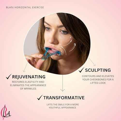 Lip Plumper Device | Non-Invasive Lip Plumping Device, Pain-Free | 60-Second Daily Exercise for Fuller Lips, Defined Jawline & Firmer Skin, MADE IN USA (Sky Blue)
