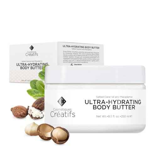 Ultra-Hydrating Body Butter with Shea Butter, 8.5 fl. oz., Salted Caramel and Macadamia Scent, Deep Moisturizing, Soothes, Repairs, and Nourishes Skin