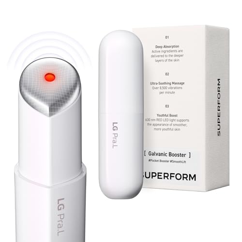 Superform Galvanic Booster Mystic White, 1min booster for ageless skin, anti-aging and firming pocket booster, Korean skincare, glow on the go, Serum booster device, Gift, Stocking Stuffers
