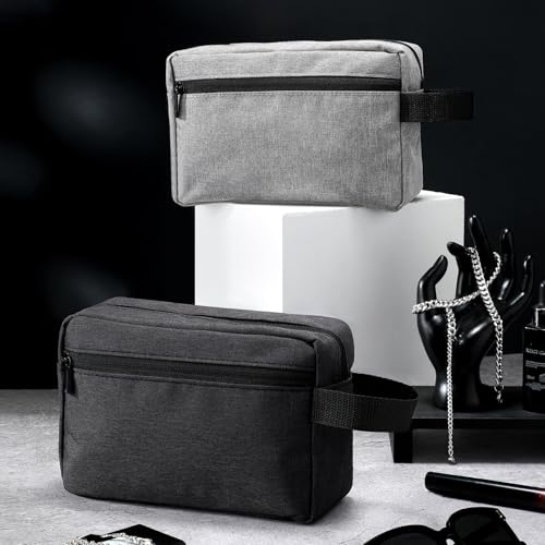Sanwuta 8 Pcs Travel Toiletry Bag for Men Waterproof Grooming Bag Portable Cosmetic Storage Makeup Pouch Organizer with Large Capacity Groomsmen Gifts for Wedding Day