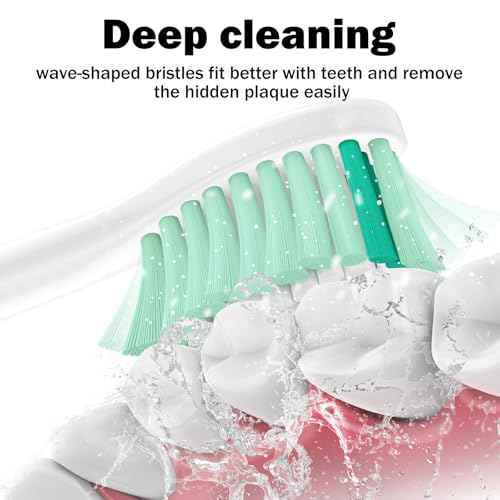 Toothbrush Heads for Philips Sonicare Replacement Brush Heads Medium Soft Dupont Bristles Electric Toothbrush Replacement Heads Fit E-Series Essence Xtreme Elite Advance and CleanCare, 6 Pack