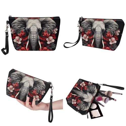 GIFTPUZZ Women Top Handle Bags Handbags with Zipper Leather Wallet Cash Card Phone Holder and Makeup Bag Set 3pcs