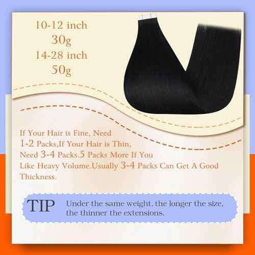 Full Shine Tape in Hair Extensions Human Hair 18Inch Remy Tape ins Human Hair Extensions Color 1 Jet Black Fashion Extension, Seamless Silky Straight Skin Weft 20Pcs 50G Add Length for Wedding