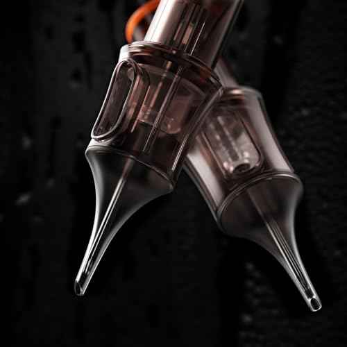 A-minusone 20 Pcs 1207RL Standard Disposable Tattoo Needle Cartridges - 20 Pack of Round Liner Needles with Membrane Safety Cartridges for Tattoo Artists