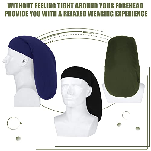 Tatuo 4 Pieces Unisex Jumbo Dreadlock Cap Long Dreads Hair Head Wrap Sleeping Cap Hair Accessories Sleep Bonnet for Men Women