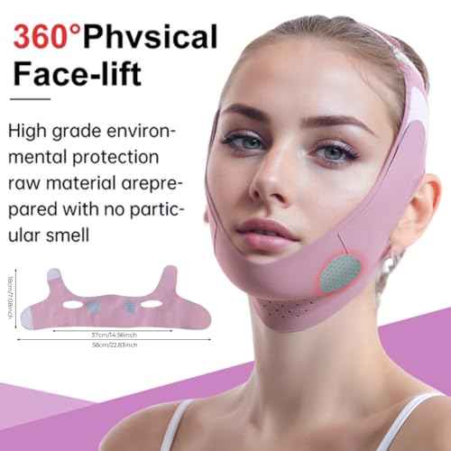 Graphene V-Line Mask Chin Up Mask V Shaped Face Mask Chin strap for sleeping,Jawline Shaper,Lilac,Small