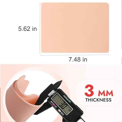 10Pcs Tattoo Skin 3MM - Urknall Fake Skin Blank Tattoo Practice Skins Double Sides Fake Skins Tattooing for Beginners and Tattoos Artists Tattooing Supplies