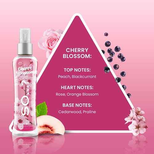 So¡¦? Body Mist Set - Perfumes for Women - Vanilla Perfume, Red Velvet, Cherry Blossom - Scents Lasting 6 Hours - Fragrance Gifts for Women - 3 pcs