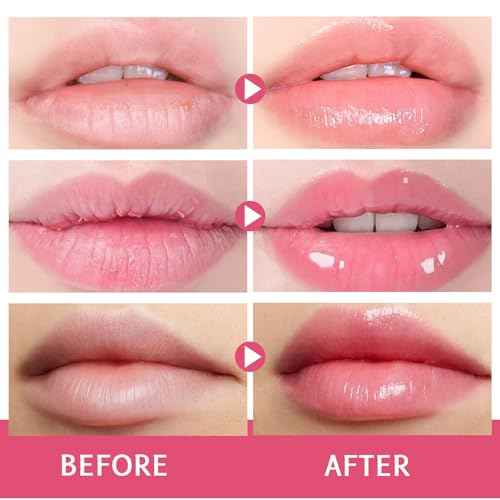 BIO-DIMOT Lip Mask Overnight Set, Strawberry Overnight Lip Mask Care Kit, Sugar Exfoliator for Dark Lips, Lip Sleeping Mask with Silicone Brush, 0.7 oz/2-piece