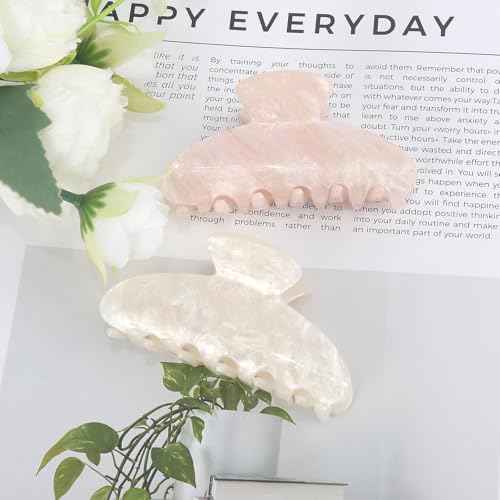 Canitor Hair Claw Clips for Women Acrylic Marbled Hair Clips for Thick Thin Hair Emi Cute Hair Accessories Stocking Stuffers Preppy Teen Girl Gifts Trendy Stuff