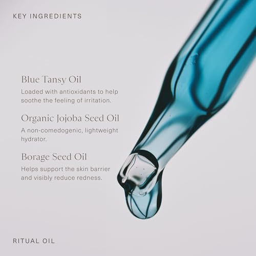 Oak Essentials Ritual Oil | Lightweight Blue Tansy Face Oil with Vitamin-Rich Botanicals for Restoring Balance and Radiance, 1 Fl Oz