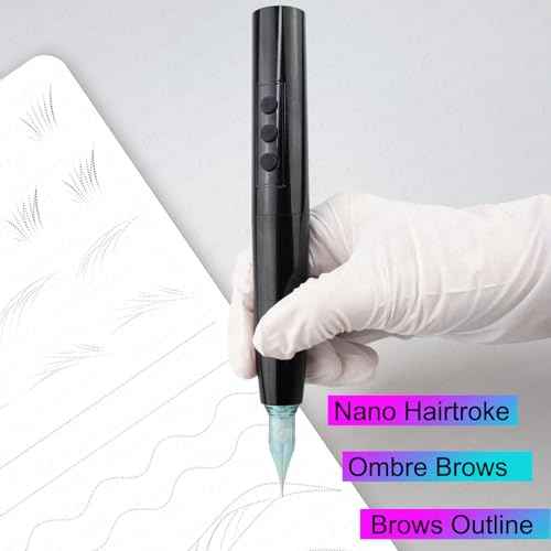 Guapa Portable Tattoo Machine Kit with 3.0mm Stroke Length, Digital LCD Display, for Permanent Makeup, Microblading, Eyeliner, Brows, Lip Blush, and Scalp Micropigmentation (Tattoo set-Black)