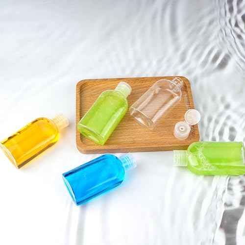 Travel Size Containers Plastic Travel Bottles for Toiletries Leak Proof Squeeze Bottle with Flip Cap TSA Approved 3.4oz/100ml Small Bottles for Liquids, Shampoo & Lotion (5 Pack)