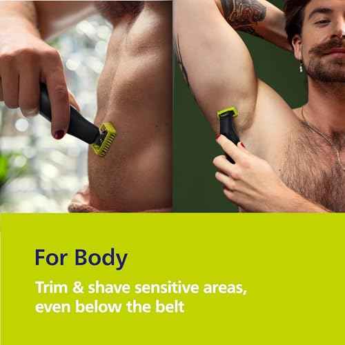 Norelco Philips OneBlade Pro 360 Face + Body, Electric Shaver, Beard Trimmer and Body Groomer, with 360 Blade Technology, 14-Length Precision Comb, Body Kit, Soft Pouch, Model QP6542/70