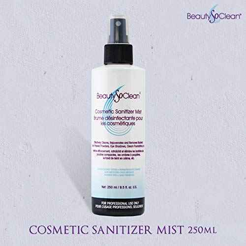 Cosmetic Sanitizer Mist - (8.0 oz.) Makeup Sanitizing Spray for Powder-based Makeup Palettes & Pressed Cream Foundations, Bronzers, Concealers, Blushes, Eyeshadows.