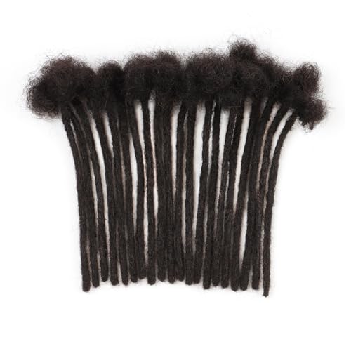 6 Inch 100 Strands loc Extensions Human Hair for Men/Women 0.6cm Thickness Human Hair Dreadlock Extensions Can Be Dyed and Bleached Soft Dreadlocks