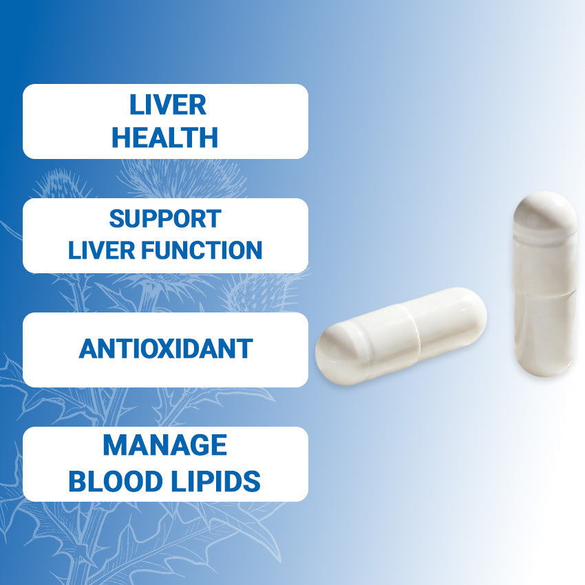 Milk Thistle Supplement - 1000mg Herbal Nutritional Support - 60 Capsules