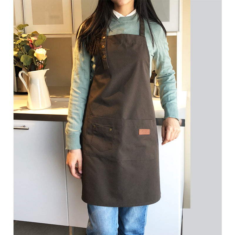 Pure Color Sleeveless Kitchen Apron - Modern & Antifouling Cotton Polyester
