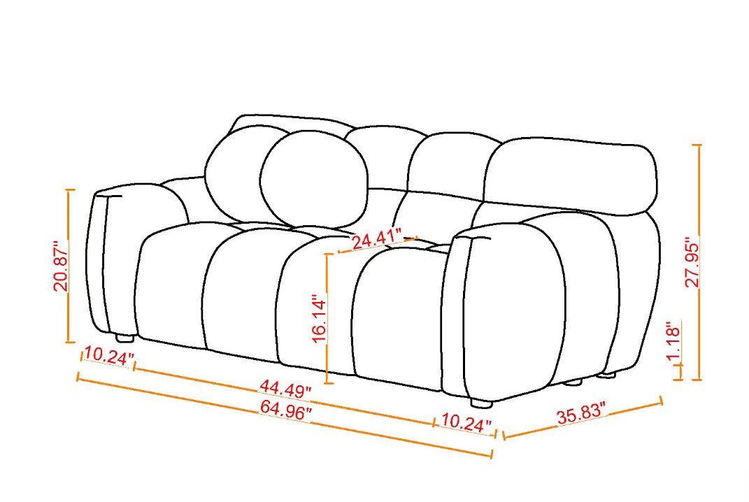 Beige Boucle 2-Seater Sofa - Medium-Soft Seating