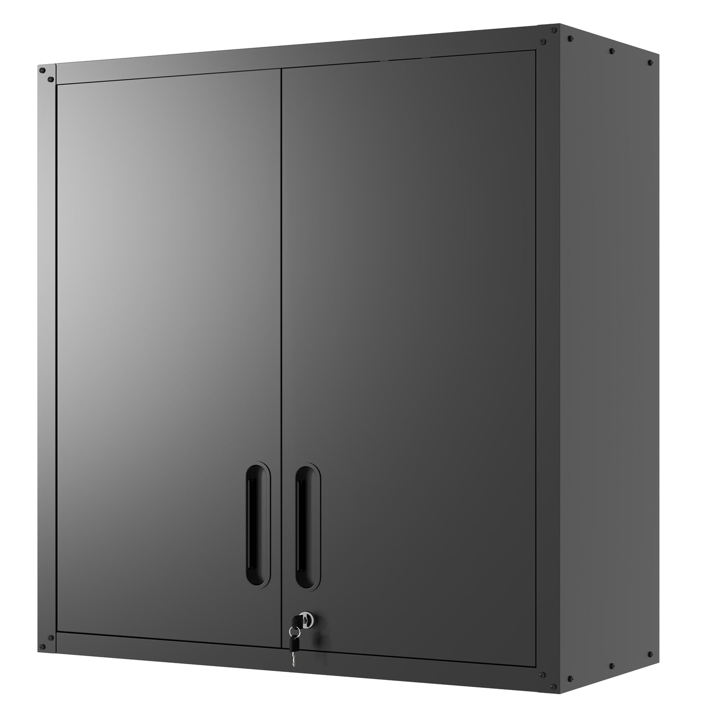 Metal Wall-Mounted Tool Storage Cabinet With 2 Locking Door 1