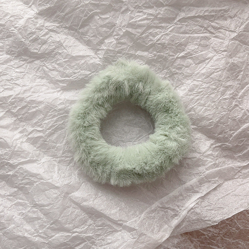 Cute Plush Elastic Hair Scrunchie - Soft Large Intestine Style Hair Band