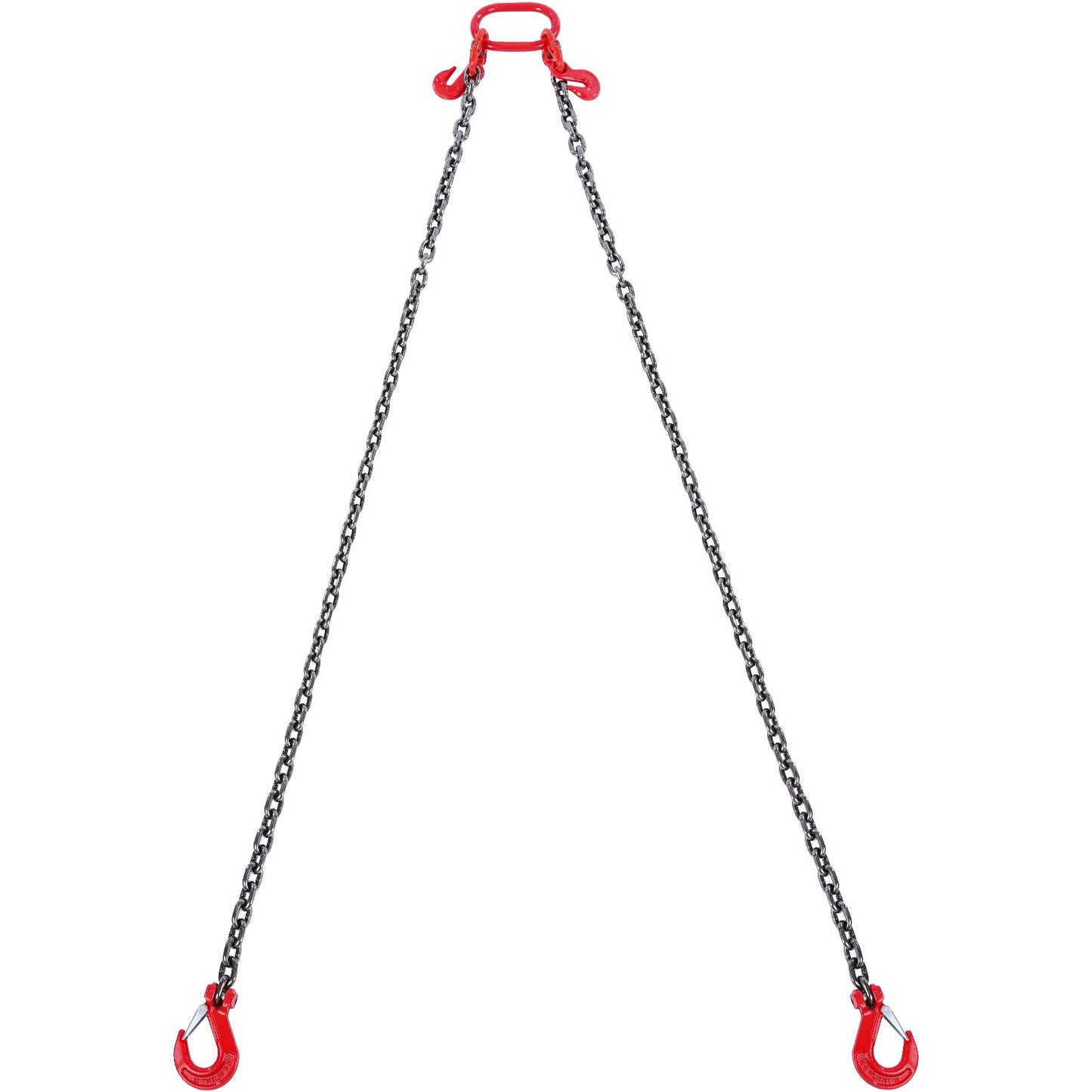 Heavy Duty G80 Lifting Chain Sling 6ft 2-Leg Load Capacity 11,000 lbs - Multicolor