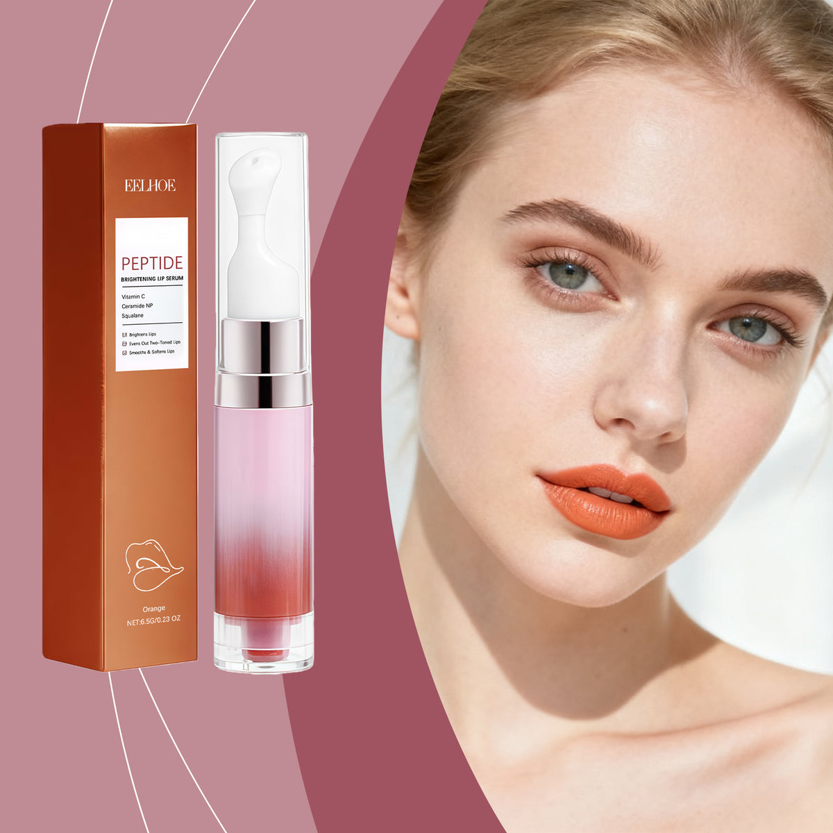 Skin Brightening Moisturizing Lip E Ssence Orange 6.5g 1 Box