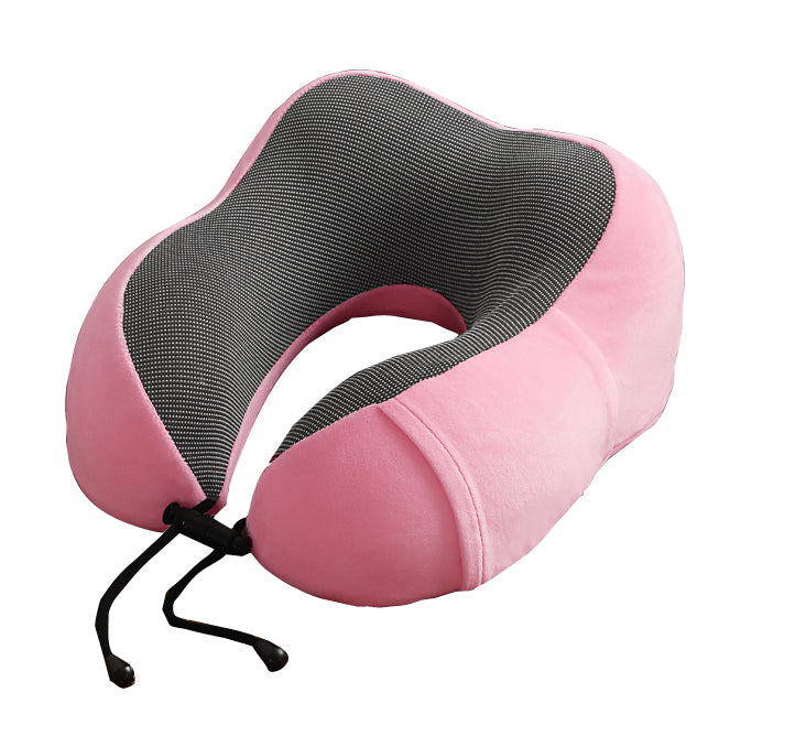 Memory Cotton U-Shaped Pillow - Pink Comforter for Rest & Support