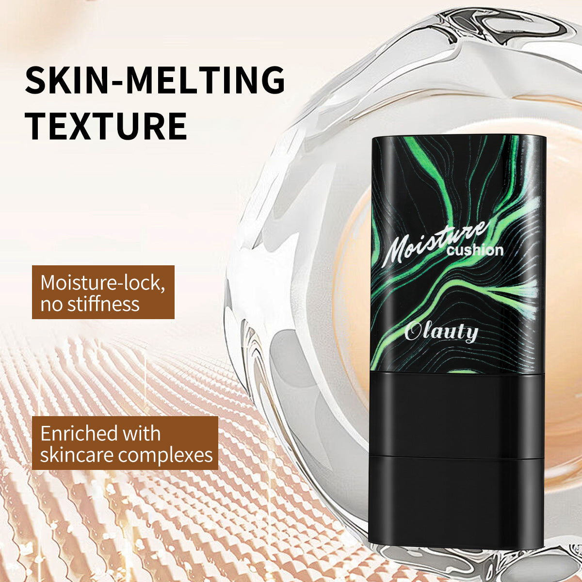 Waterproof Concealer Stick Foundation with Double-Ended Makeup Brush 20g - Multiple Shades