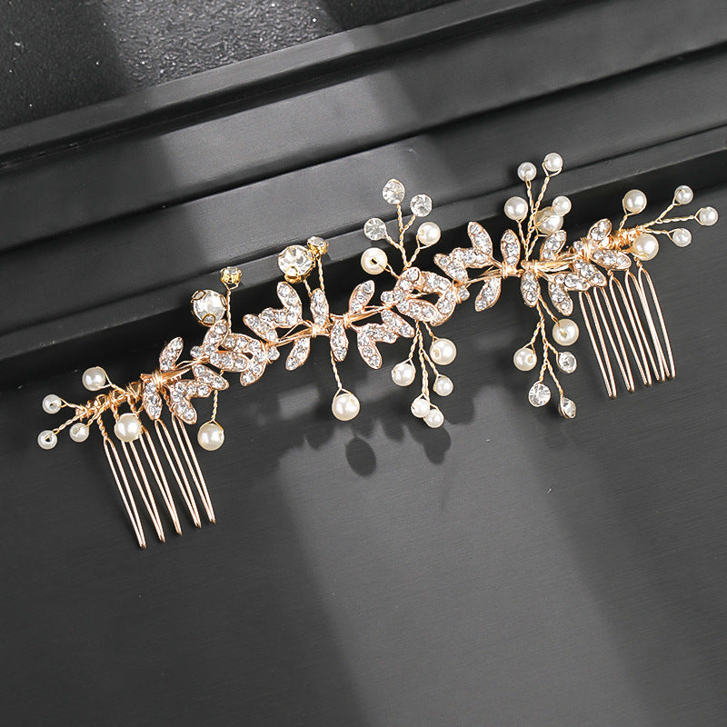 Silver Flower Hair Comb - Pearl Insert Headwear