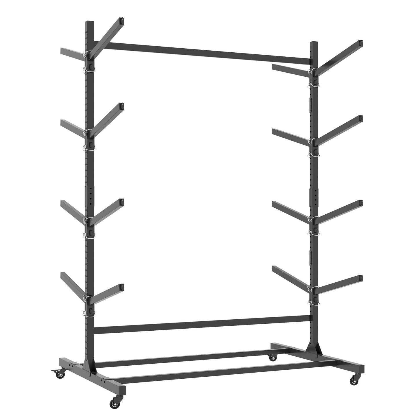 82 H Kayak Storage Rack, Heavy Duty Freestanding Rack -Adjustable 8