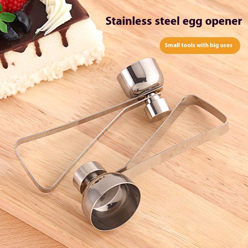Stainless Steel Egg Knock Tool Set - Large & Small Kitchen Accessories