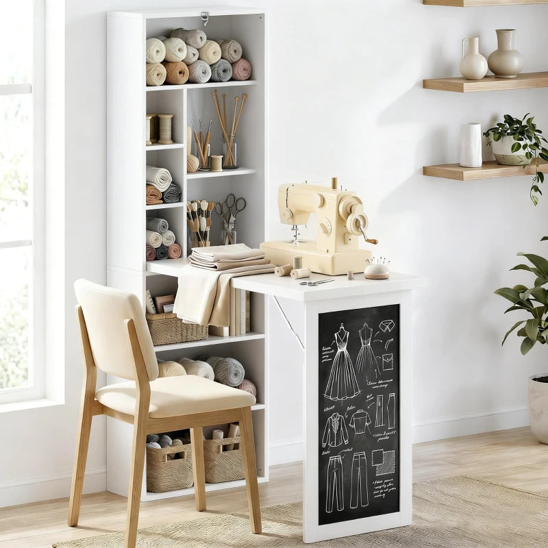 Fold-out Convertible Office Desk, Wall Mount Computer Desk With