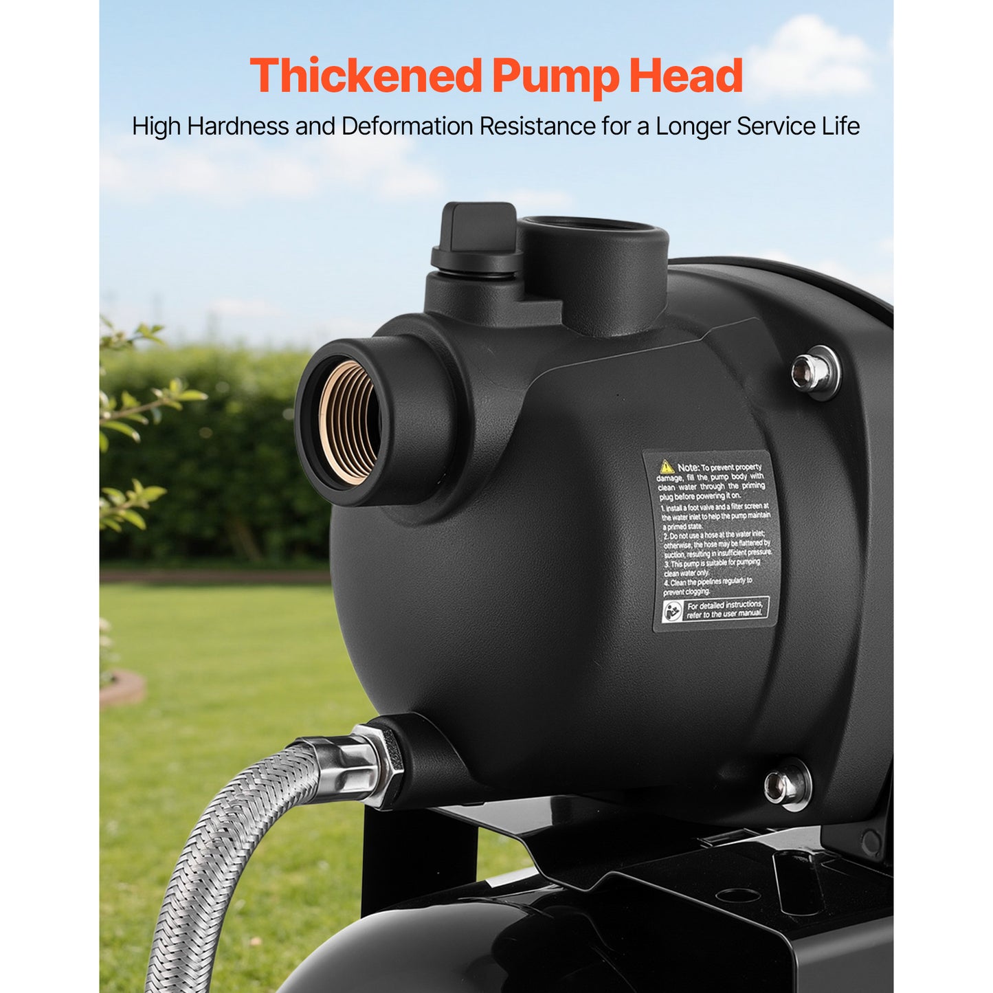 Shallow Well Pump with Pressure Tank 120V 1320 GPH Garden Irrigation System