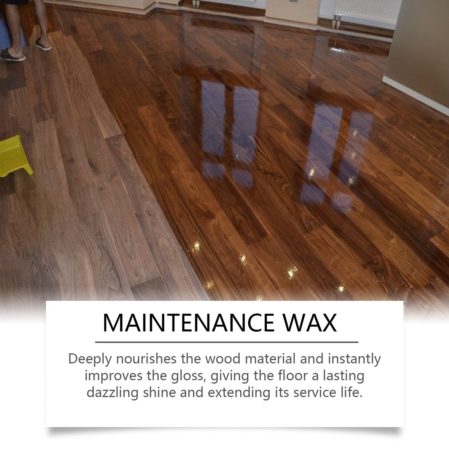 Wood Floor Care Wax - Polishing, Brightening & Maintenance for Hardwood Floors 100g