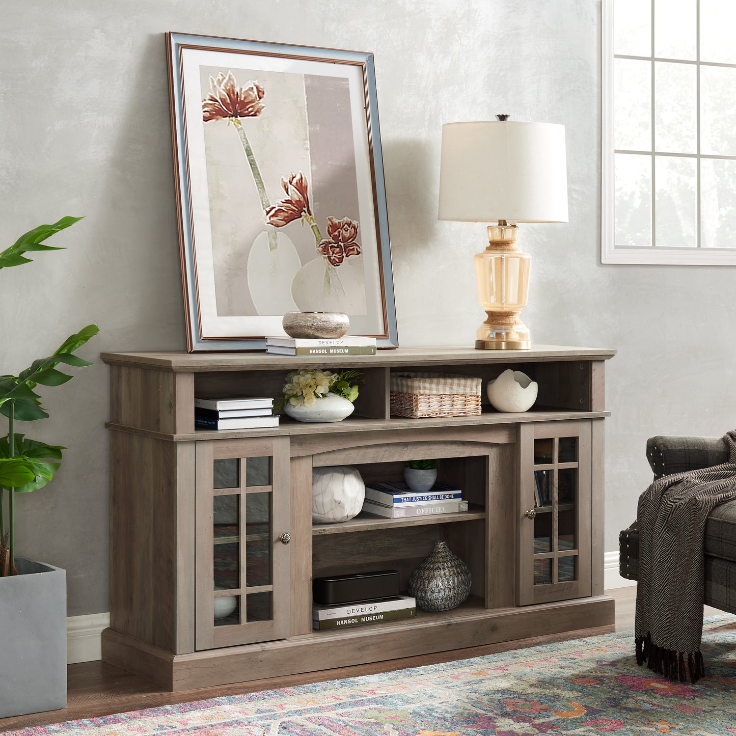 Classic TV Media Stand Modern Entertainment Console For Up To 65 With