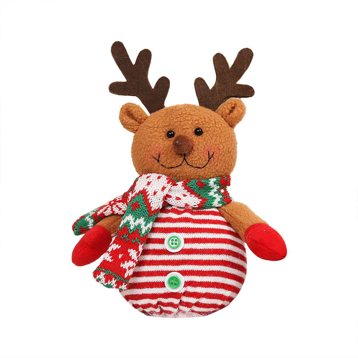Christmas Plush Doll Puff Bag - Holiday Decor Storage Box
