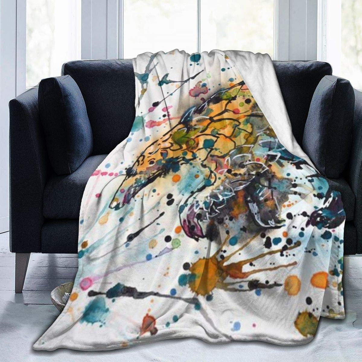 Double-Sided Flannel Sofa Blanket - Warm Modern Home Textiles