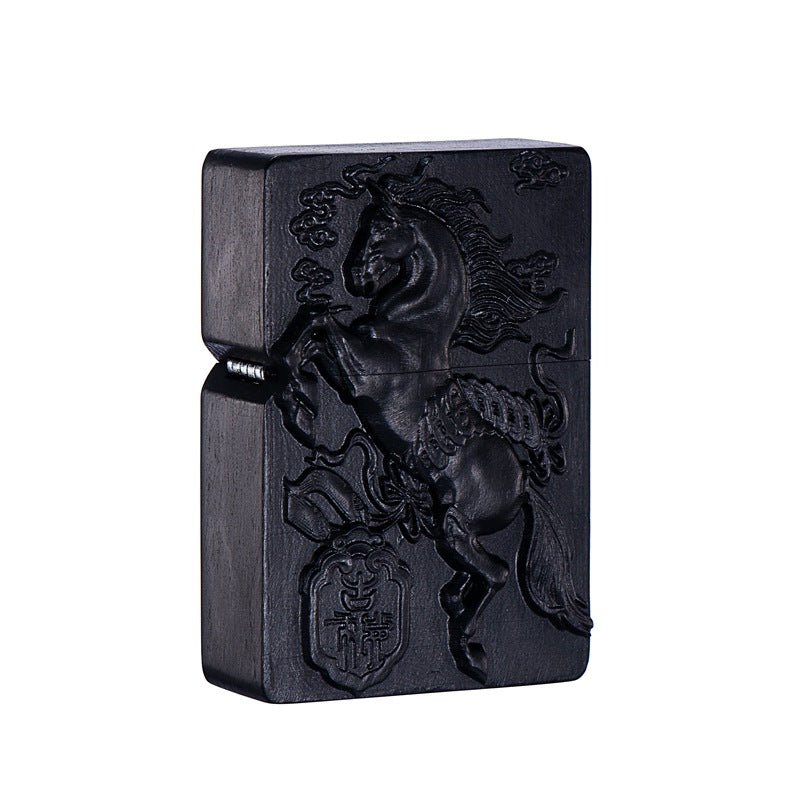 High-End Kerosene Lighter with Brocade Box Packaging - Multiple Colors