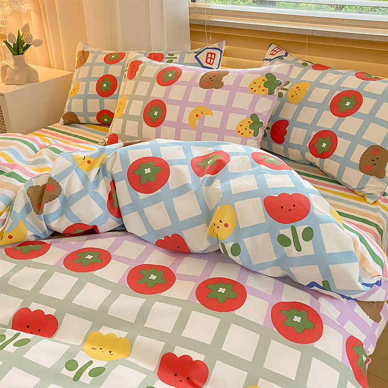 Pure Cotton Bedding Set - Thick, Brushed, Multiple Sizes & Variants
