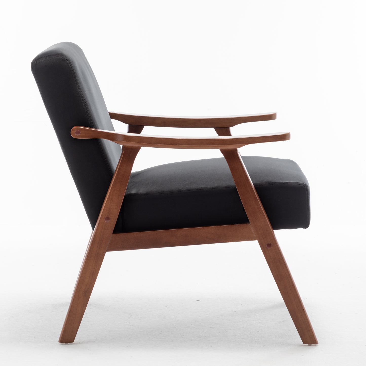 Accent Chair With Velvet Upholstery And Solid Wood Frame, Classic