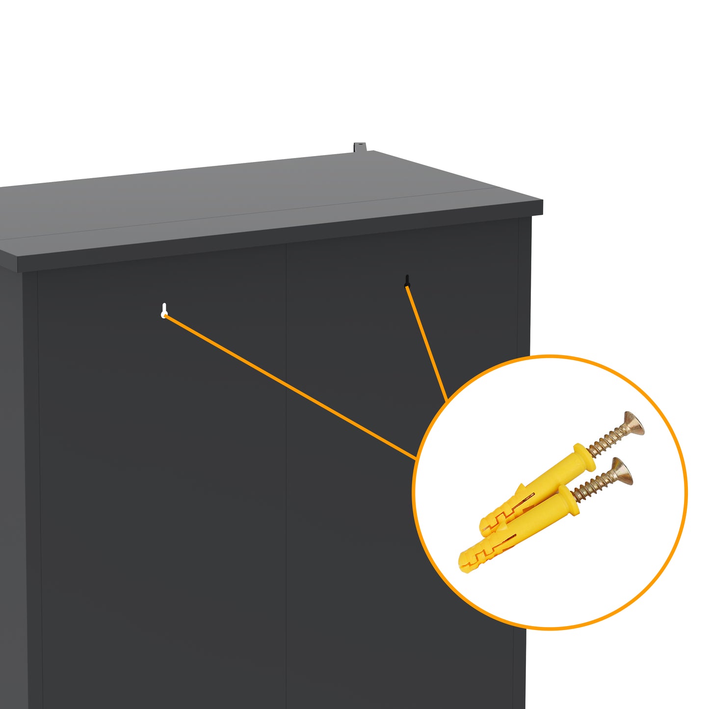 73'' Tall Metal Tool Storage Cabinet - Slate Steel Organizer