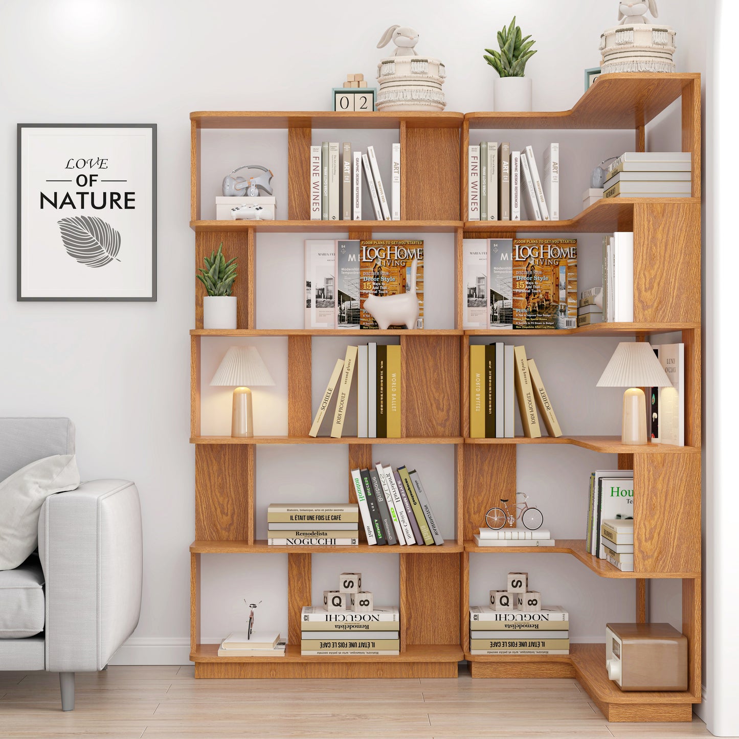 90 Cm Space Saving Corner Bookshelf 80 Bookcase Extendable Free