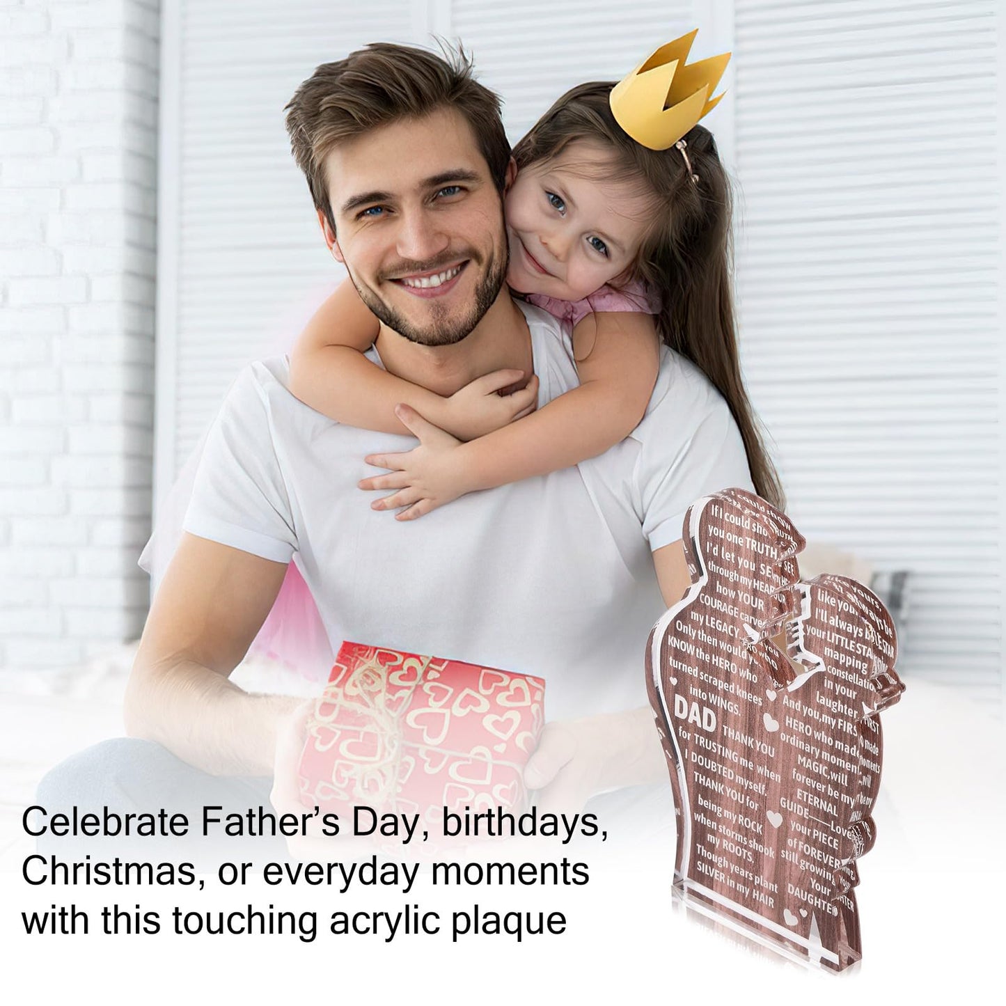 Heartfelt Acrylic Plaque for Dad - Father's Day Gift
